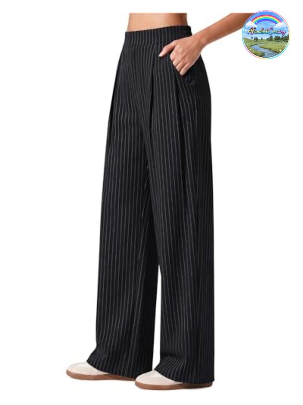 Wide Leg Yoga Pants with Pockets, High Waist, Stretchy Pull On